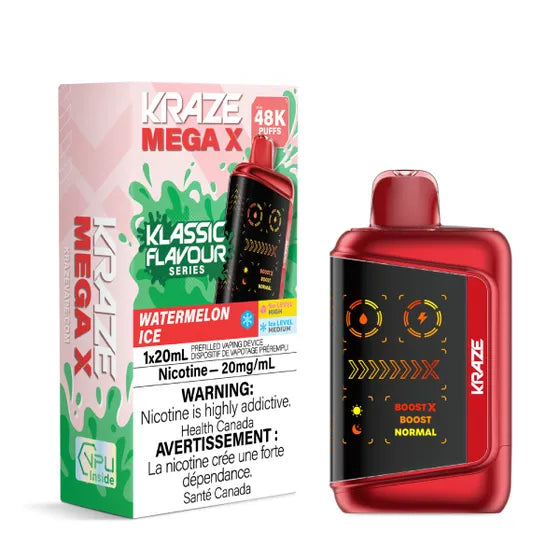 Kraze Mega X Klassic Disposable Vape - 48K Puffs - 20mL