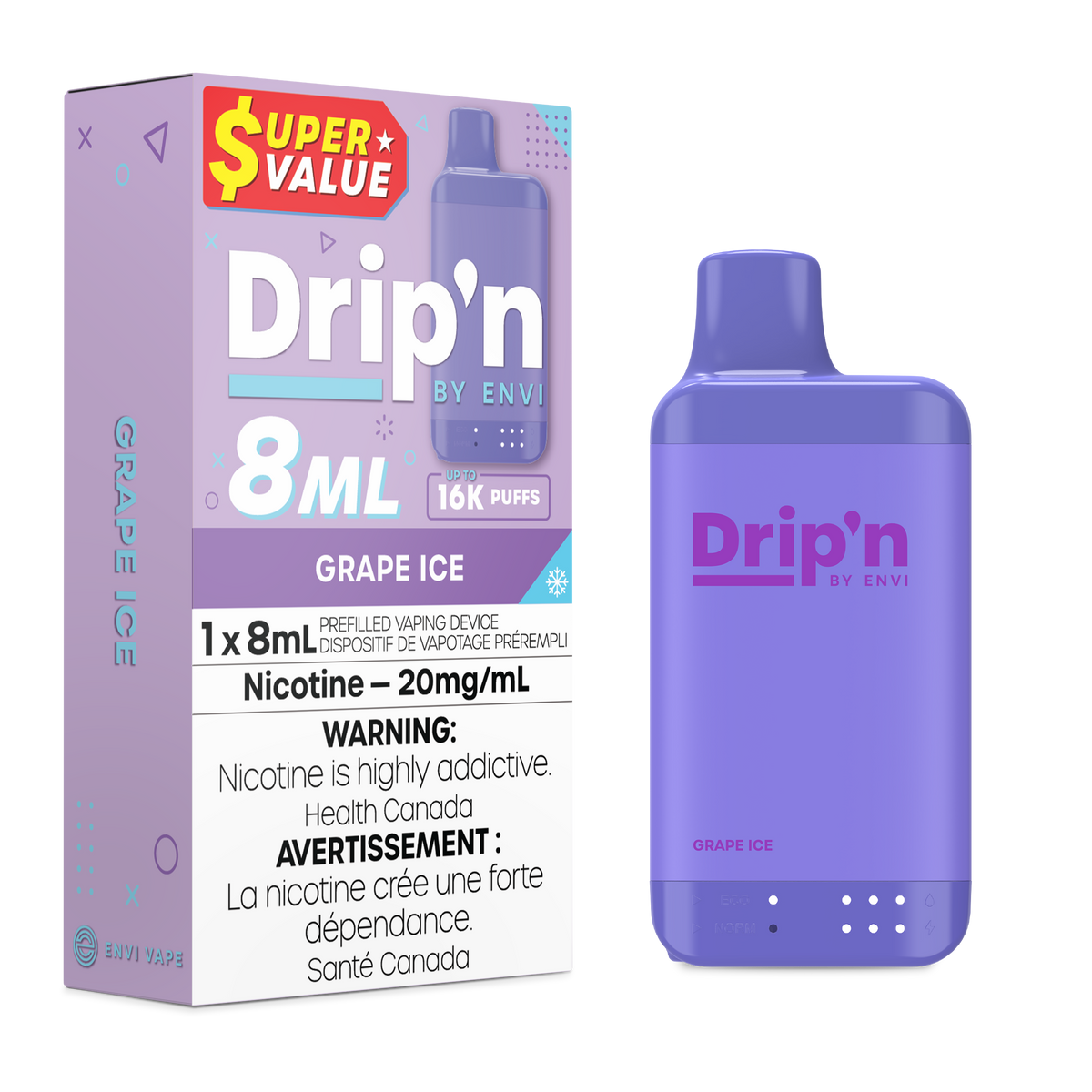Drip'n by Envi Disposable Vape - 16K Puffs - 8mL