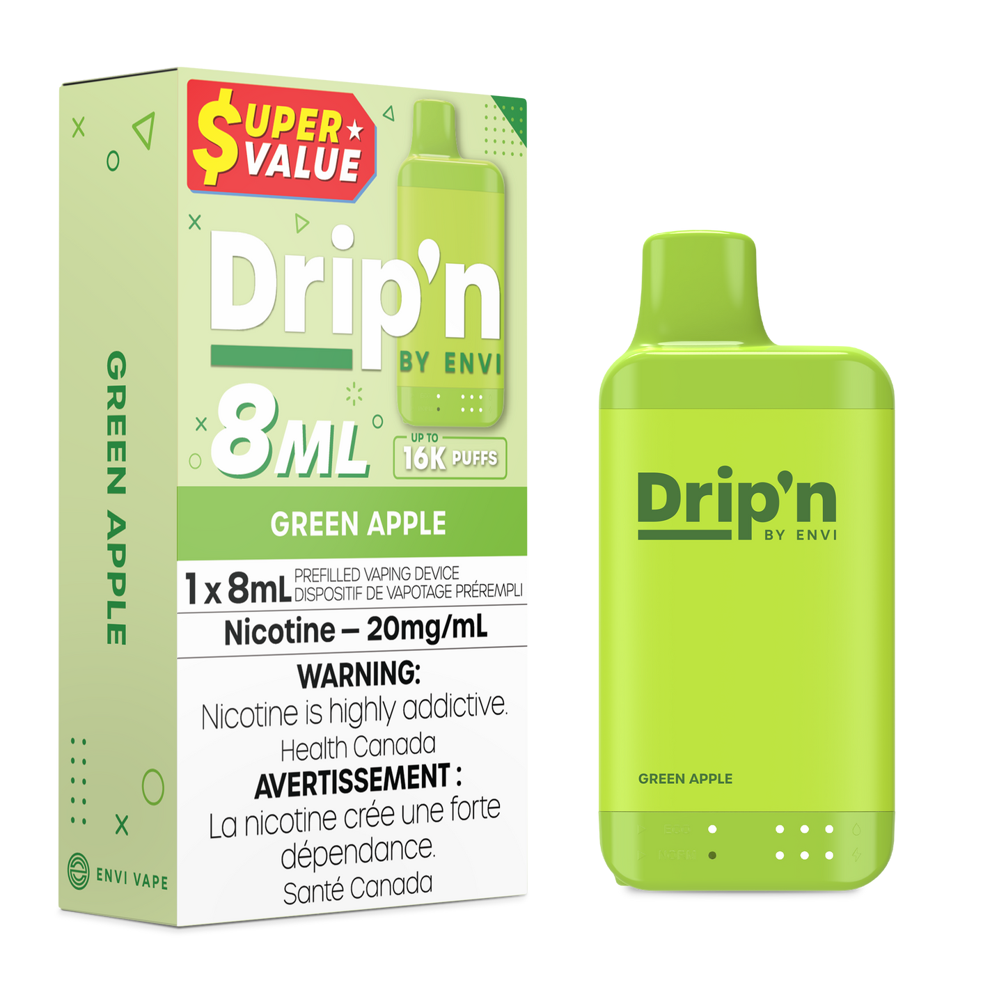 Drip'n by Envi Disposable Vape - 16K Puffs - 8mL