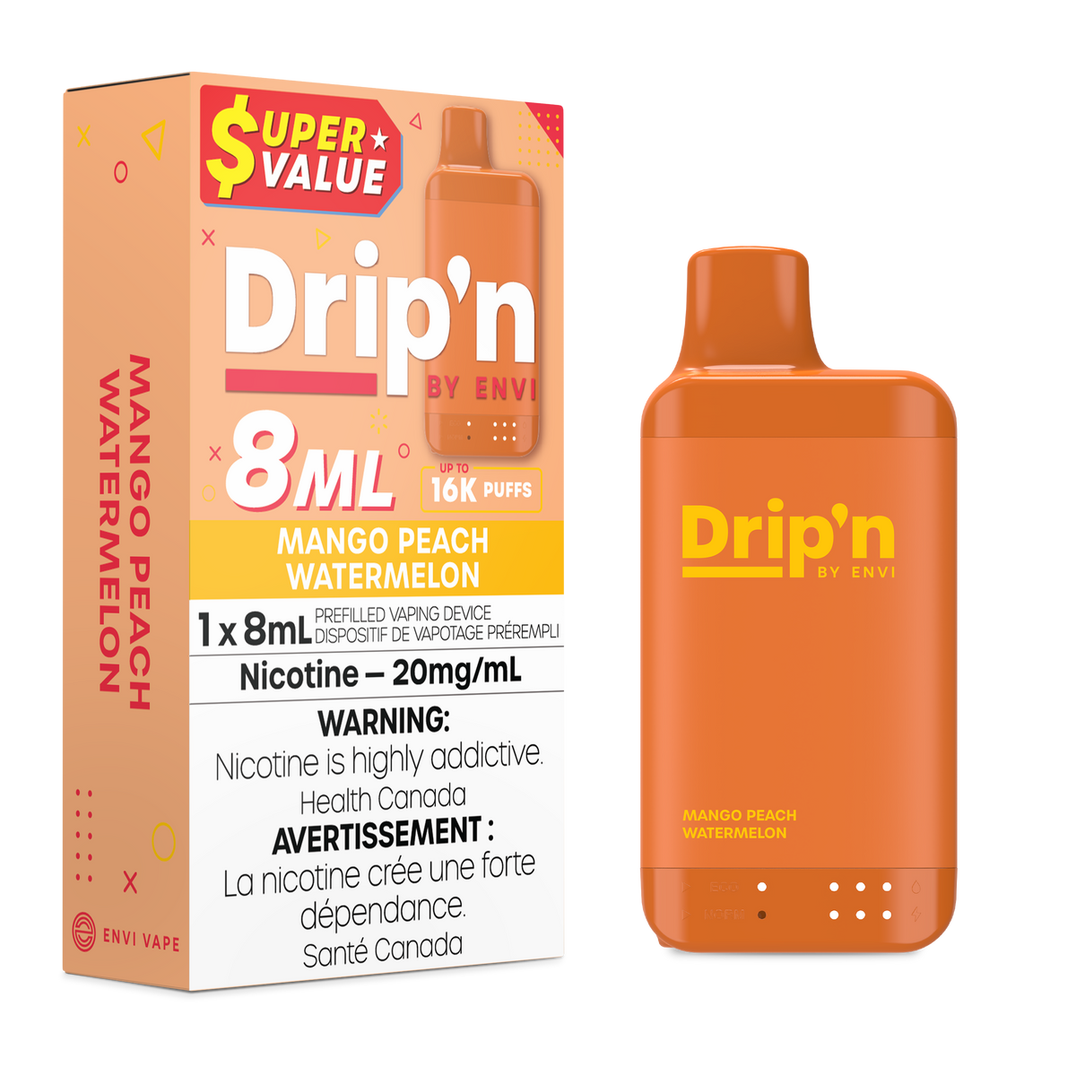 Drip'n by Envi Disposable Vape - 16K Puffs - 8mL