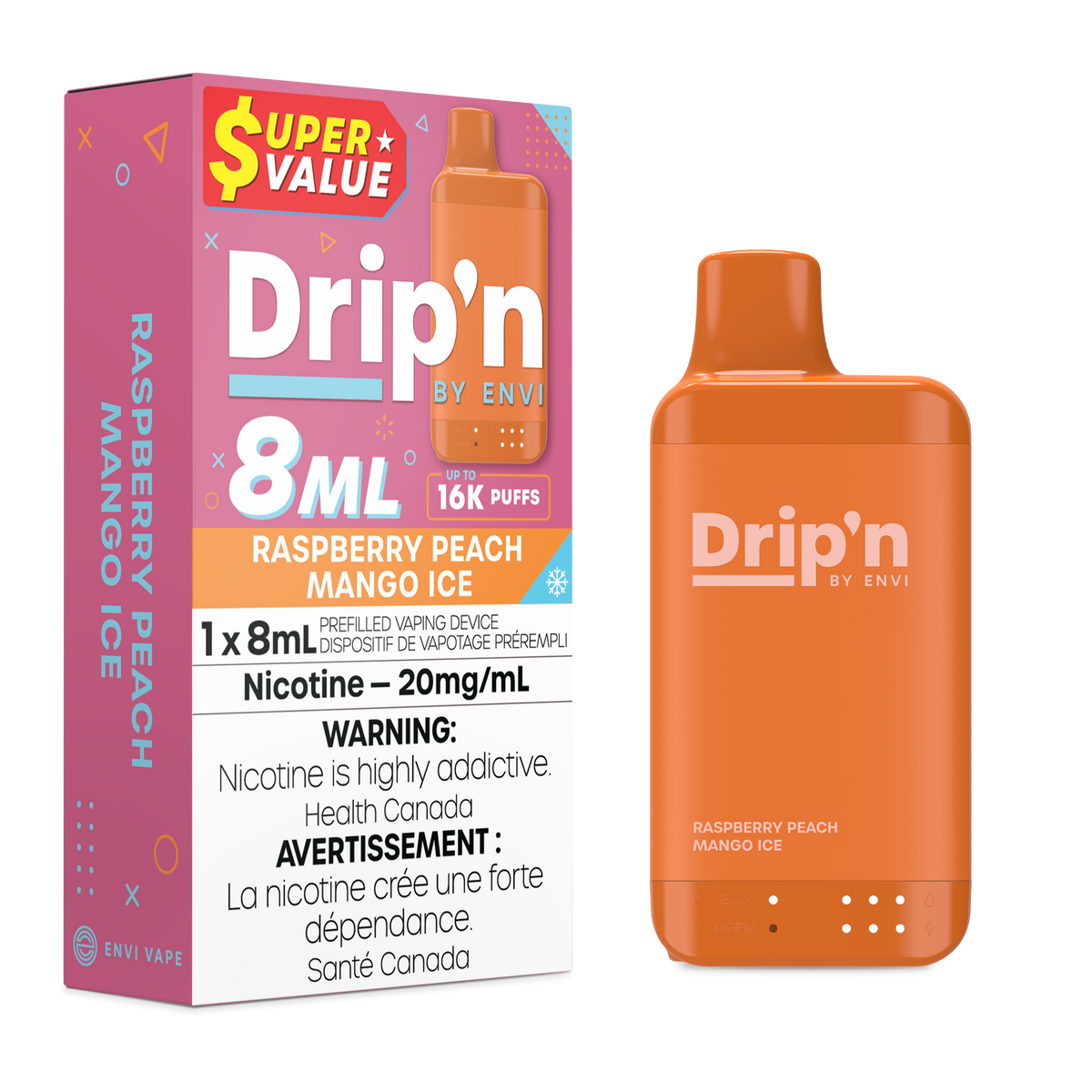 Drip'n by Envi Disposable Vape - 16K Puffs - 8mL