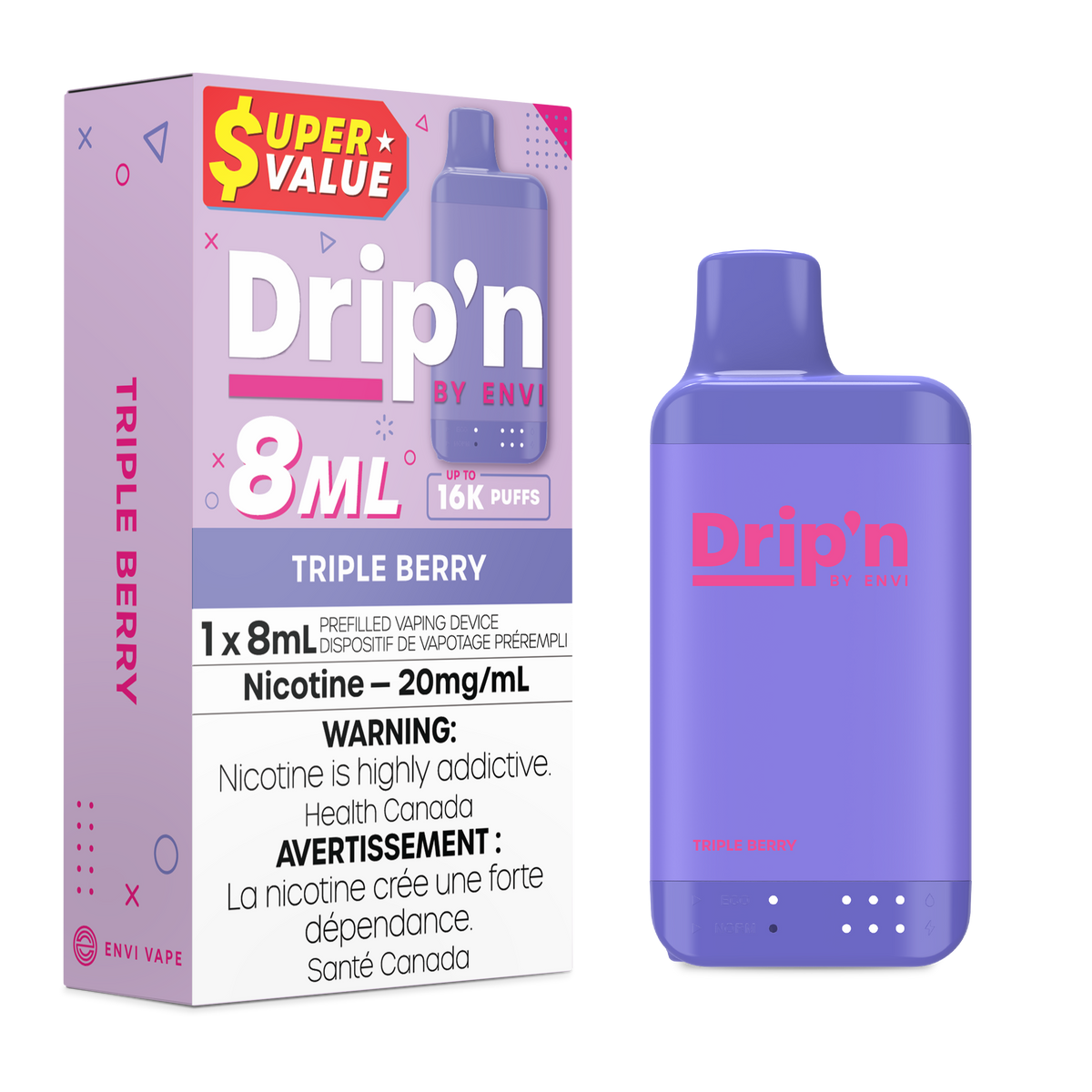 Drip'n by Envi Disposable Vape - 16K Puffs - 8mL