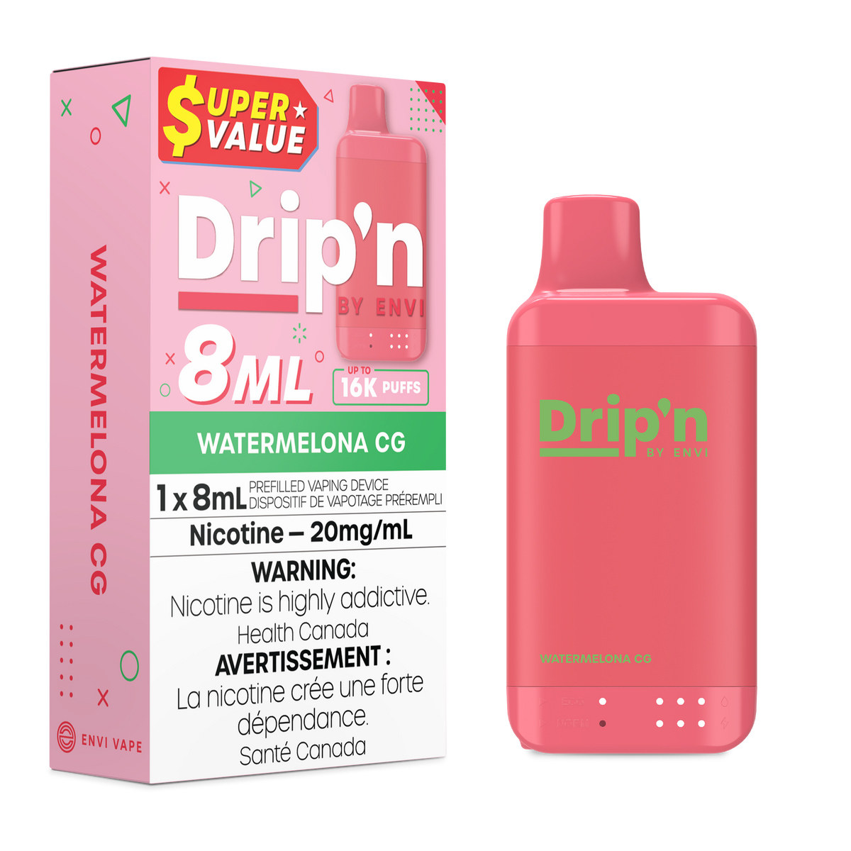 Drip'n by Envi Disposable Vape - 16K Puffs - 8mL