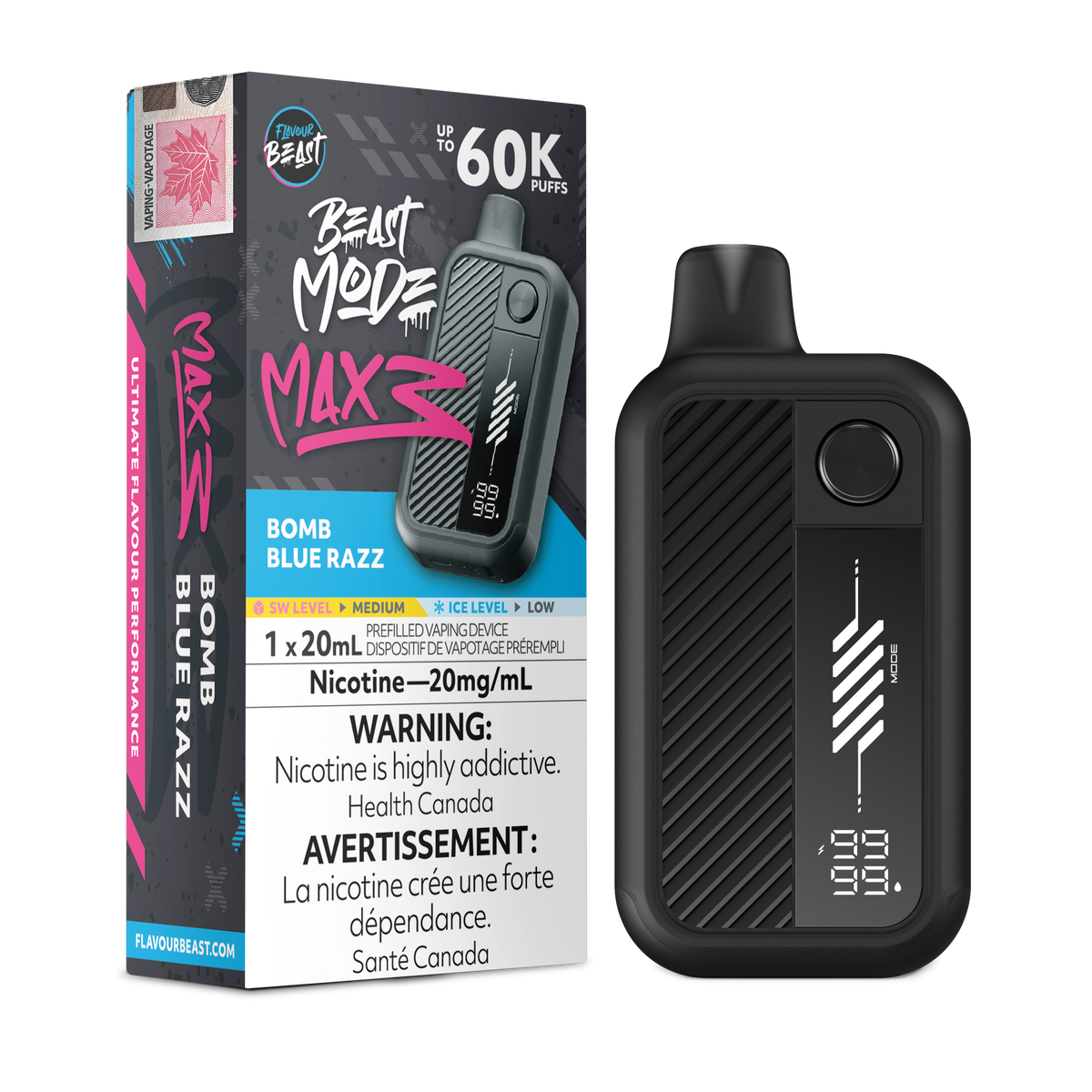 Flavour Beast Beast Mode Max 3 Disposable Vape - 60K Puffs - 20mL