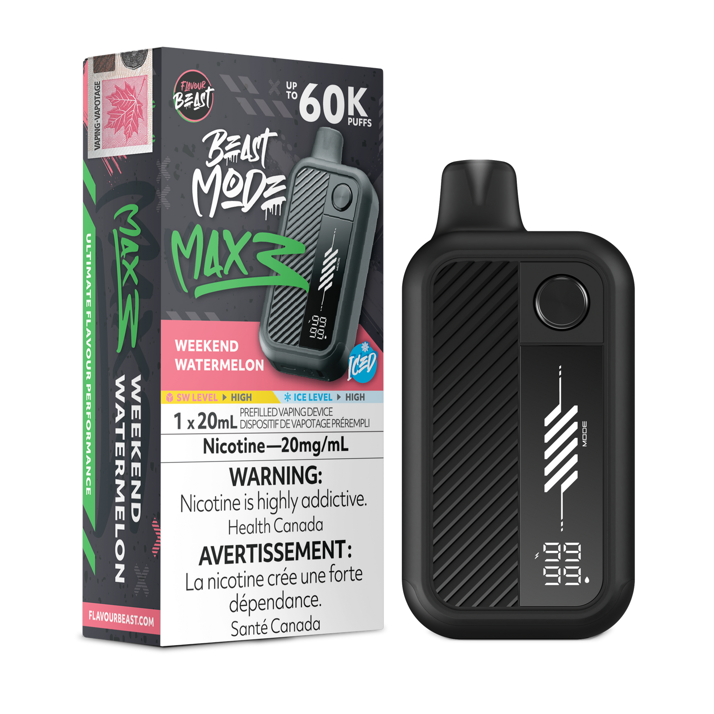Flavour Beast Beast Mode Max 3 Disposable Vape - 60K Puffs - 20mL