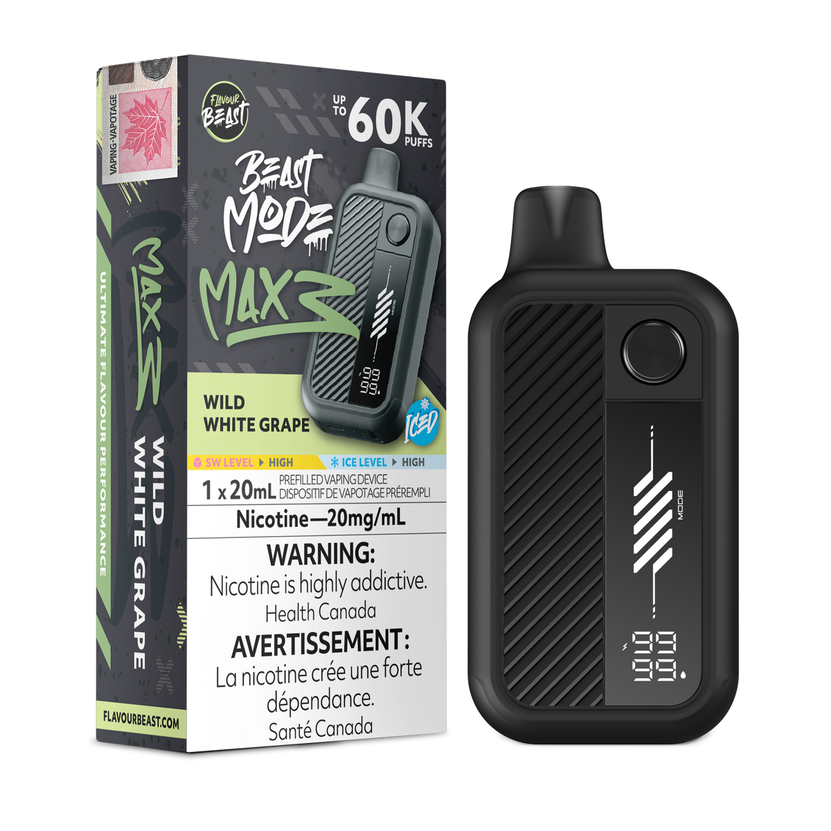 Flavour Beast Beast Mode Max 3 Disposable Vape - 60K Puffs - 20mL