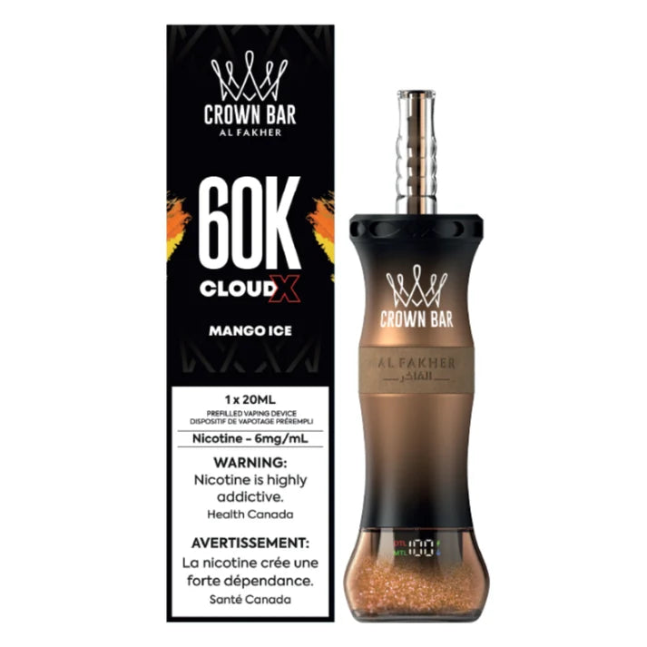 Al Fakher Crown Bar Cloud X Disposable Shisha Bar - 60K Puffs - 20mL
