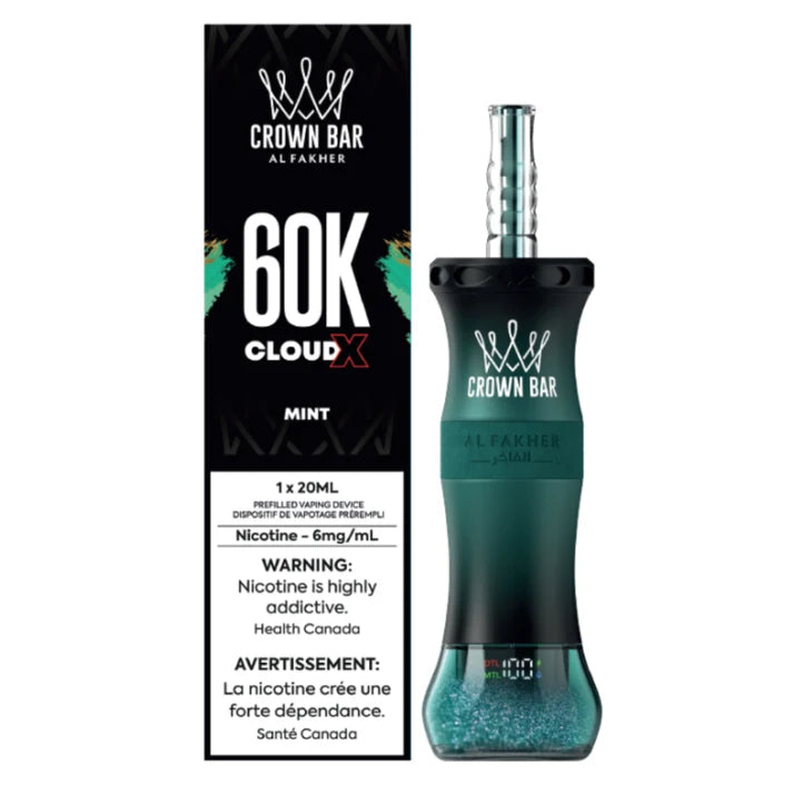 Al Fakher Crown Bar Cloud X Disposable Shisha Bar - 60K Puffs - 20mL