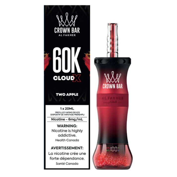 Al Fakher Crown Bar Cloud X Disposable Shisha Bar - 60K Puffs - 20mL