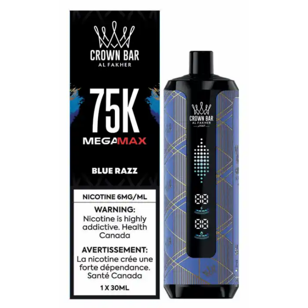 Al Fakher Crown Bar Mega Max Disposable Shisha Bar - 75K Puffs - 30mL