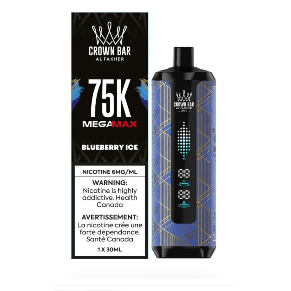 Al Fakher Crown Bar Mega Max Disposable Shisha Bar - 75K Puffs - 30mL