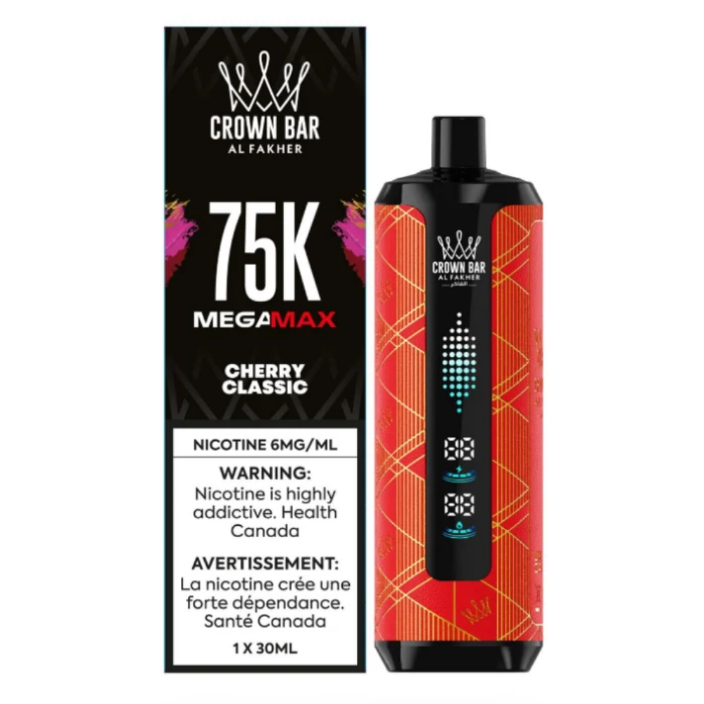 Al Fakher Crown Bar Mega Max Disposable Shisha Bar - 75K Puffs - 30mL