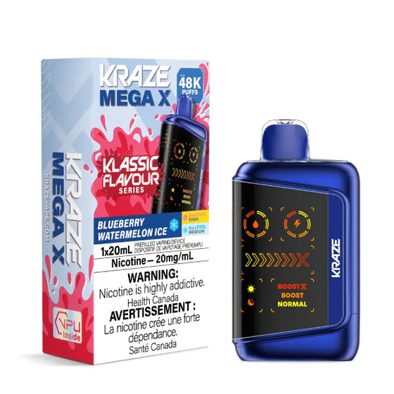Kraze Mega X Klassic Disposable Vape - 48K Puffs - 20mL