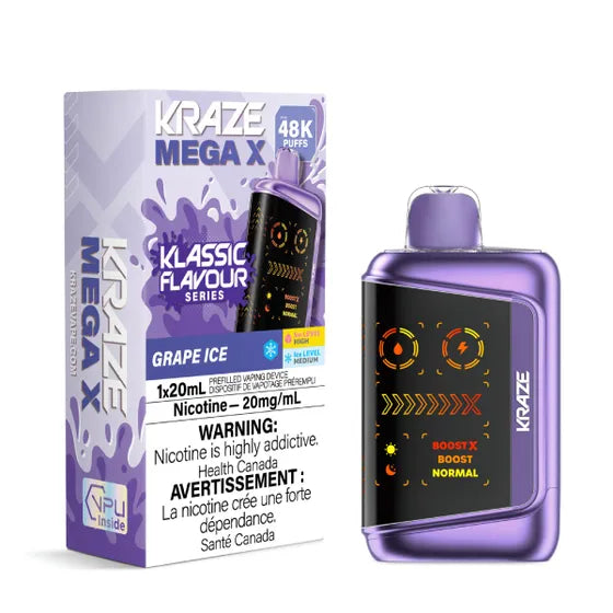 Kraze Mega X Klassic Disposable Vape - 48K Puffs - 20mL