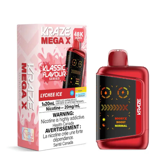 Kraze Mega X Klassic Disposable Vape - 48K Puffs - 20mL
