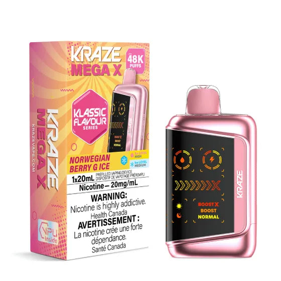 Kraze Mega X Klassic Disposable Vape - 48K Puffs - 20mL