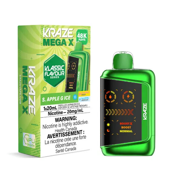 Kraze Mega X Klassic Disposable Vape - 48K Puffs - 20mL