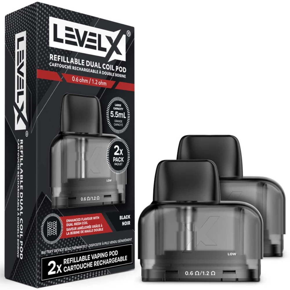 Level X Refillable Dual Coil Pod - 2 Pack - 5.5mL