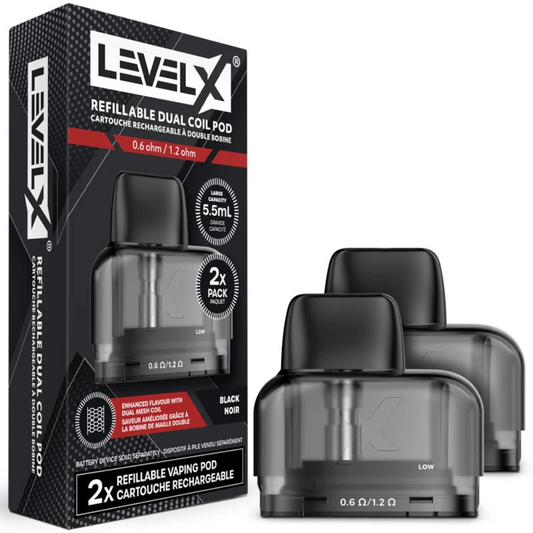 Level X Refillable Dual Coil Pod - 2 Pack - 5.5mL
